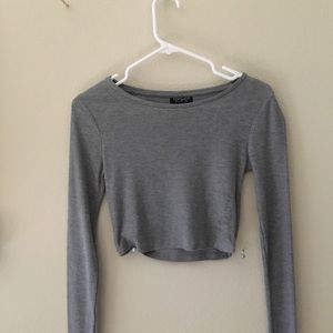 TOPSHOP Long Sleeved Crop Top